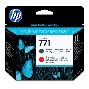 HP 771 spausdinimo galvutė matinė juoda / chromatinė raudona