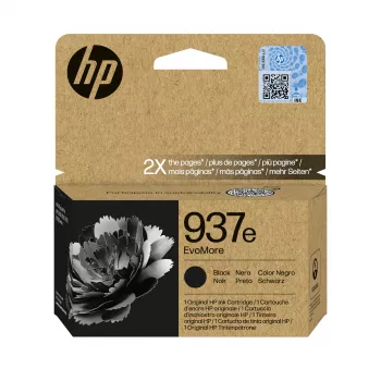Originalus HP 937e EvoMore juodos spalvos kasetė (didelės talpos)