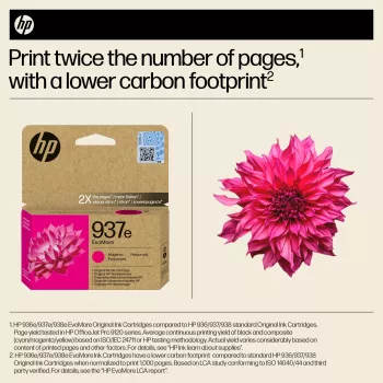 HP 937e EvoMore Original rašalo kasetė, purpurinė (magenta)