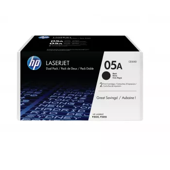 HP 05A 2 vnt. juodi originalūs LaserJet tonerio kasetės, 4600 puslapių