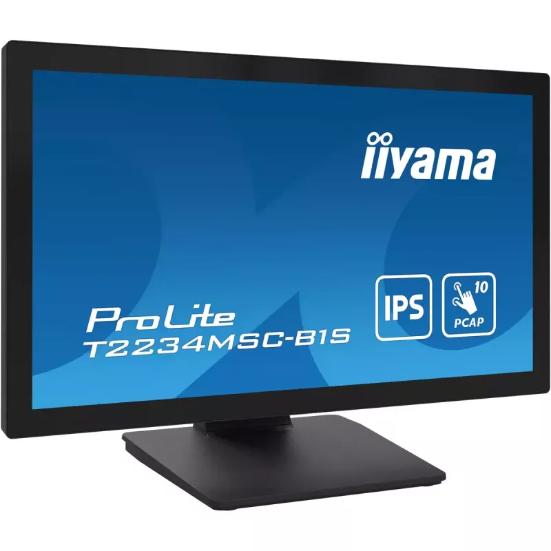 Monitorius iiyama ProLite T2234MSC-B1S 54,6 cm (21,5 colio) 1920 x 1080 pikselių Full HD liečiamas juodas