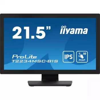 Monitorius iiyama ProLite T2234MSC-B1S 54,6 cm (21,5 colio) 1920 x 1080 pikselių Full HD liečiamas juodas