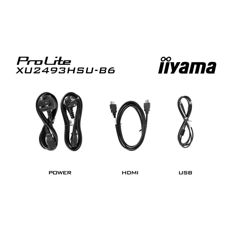 Monitorius iiyama ProLite XU2493HSU-B7 60,5 cm (23,8 colio) 1920 x 1080 pikselių Full HD LED juodas