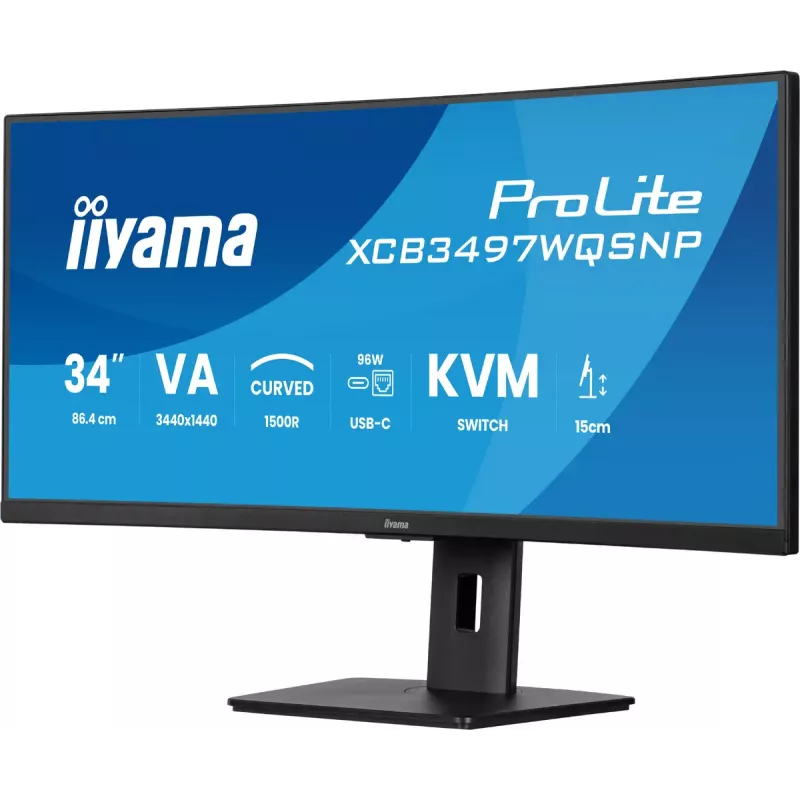 Monitorius iiyama ProLite XCB3497WQSNP-B1 86,4 cm (34 inch) 3440 x 1440 UltraWide Quad HD LED juodas