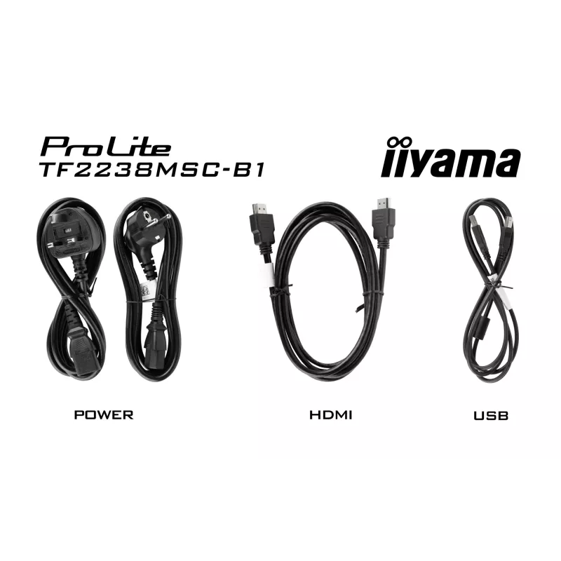 Monitorius iiyama TF2238MSC-B1 53,3 cm (21 inch) Full HD LED jutiklinis juodas