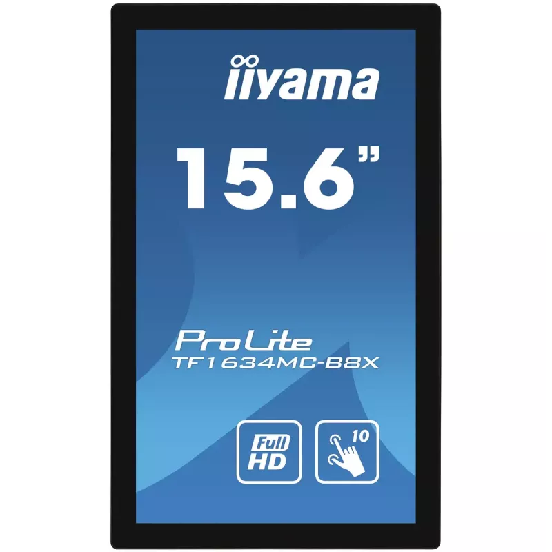 Monitorius iiyama ProLite TF1634MC-B8X 39,6 cm (15,6 colio) Full HD LED liečiamuoju ekranu, daugialypis vartotojas