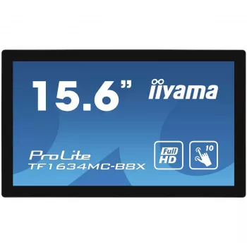 Monitorius iiyama ProLite TF1634MC-B8X 39,6 cm (15,6 colio) Full HD LED liečiamuoju ekranu, daugialypis vartotojas