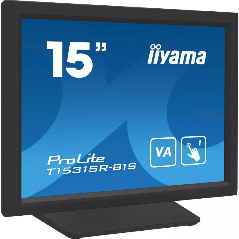 Monitorius su liečiamuoju ekranu iiyama ProLite T1531SR-B1S 15 colių (38,1 cm) 1024x768 XGA LCD juodas