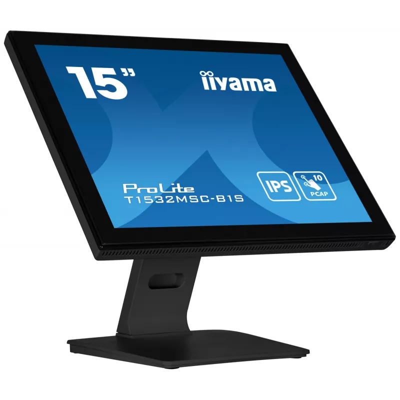 Monitorius iiyama ProLite T1532MSC-B1S 38,1 cm (15 colių) 1024 x 768 pikselių XGA LCD jutiklinis juodas