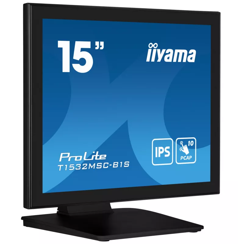 Monitorius iiyama ProLite T1532MSC-B1S 38,1 cm (15 colių) 1024 x 768 pikselių XGA LCD jutiklinis juodas