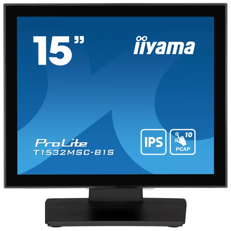 Monitorius iiyama ProLite T1532MSC-B1S 38,1 cm (15 colių) 1024 x 768 pikselių XGA LCD jutiklinis juodas
