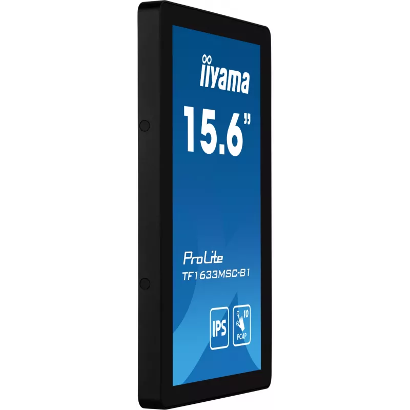 Monitorius iiyama ProLite TF1633MSC-B1 39,6 cm (15,6 colio) 1920 x 1080 pikselių Full HD liečiamas juodas