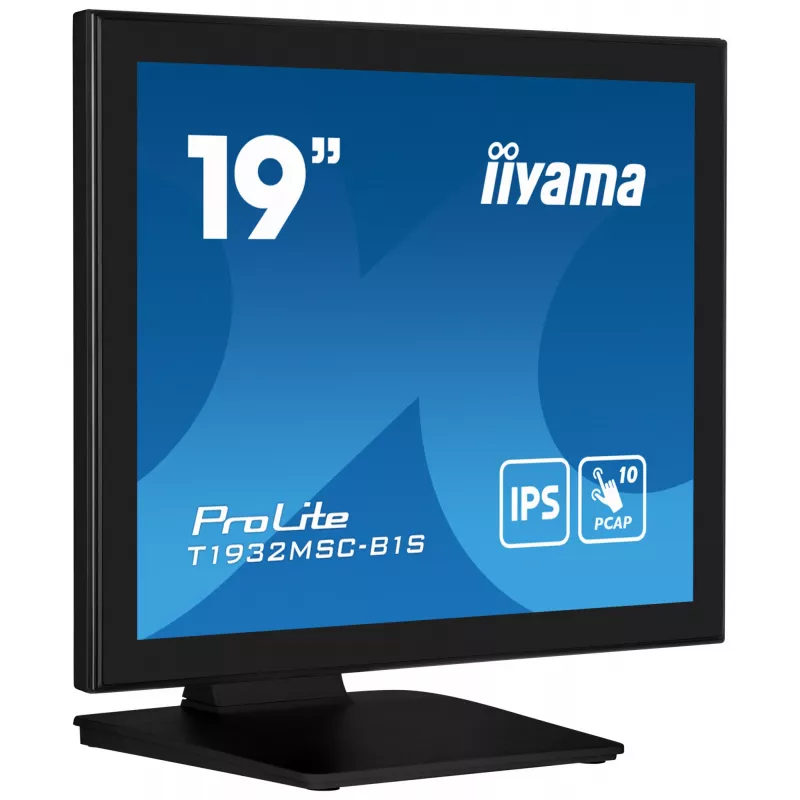 Monitorius iiyama ProLite T1932MSC-B1S 48,3 cm (19 colių) 1280x1024 Full HD LED liečiamas stalinis juodas
