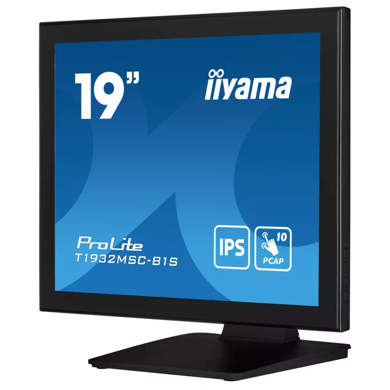 Monitorius iiyama ProLite T1932MSC-B1S 48,3 cm (19 colių) 1280x1024 Full HD LED liečiamas stalinis juodas