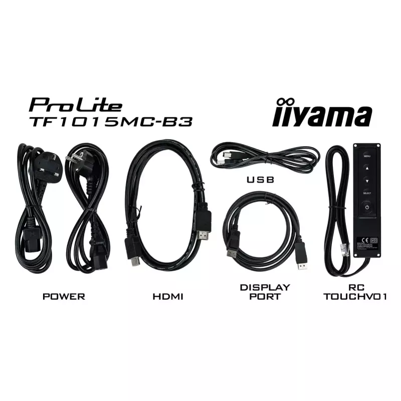 Monitorius iiyama TF1015MC-B3 25.6 cm (10.1 colio) 1280x800 pikselių HD LED liečiamas juodas