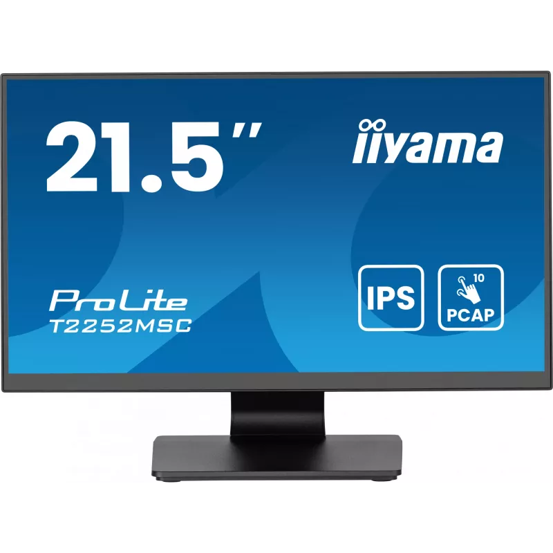 Monitorius iiyama ProLite T2252MSC-B2AG 54,6 cm (21,5 colio) 1920 x 1080 pikselių Full HD LCD jutiklinis ekranas juodas