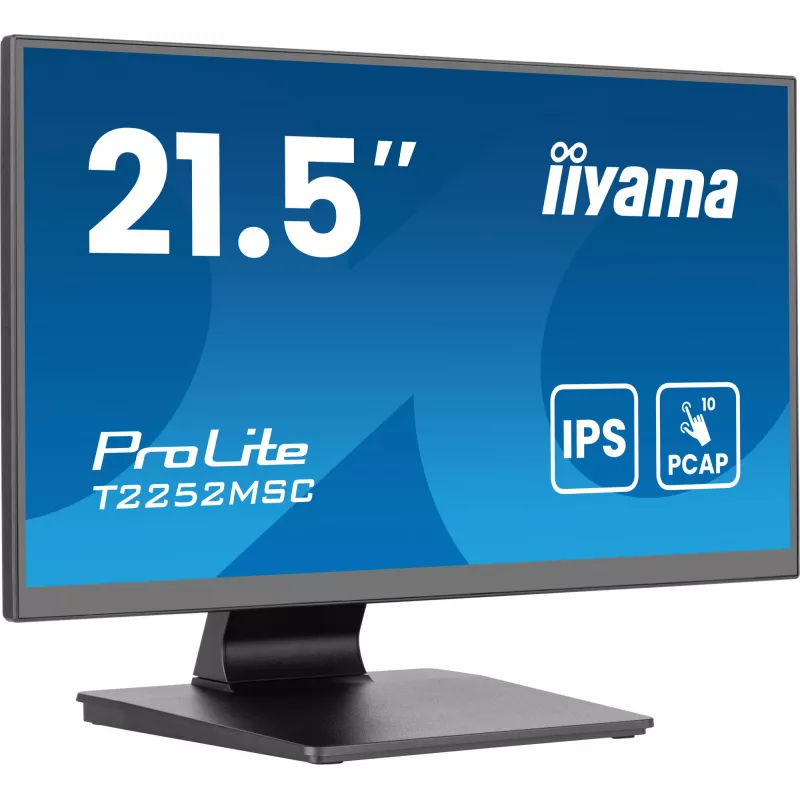 Monitorius iiyama ProLite T2252MSC-B2AG 54,6 cm (21,5 colio) 1920 x 1080 pikselių Full HD LCD jutiklinis ekranas juodas