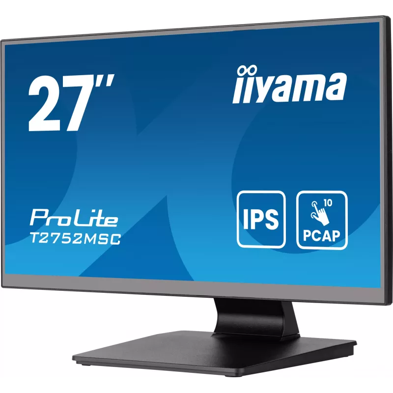 Monitorius iiyama ProLite T2752MSC-B1AG 68,6 cm (27 colių) 1920 x 1080 pikselių Full HD LED Touchscreen juodas