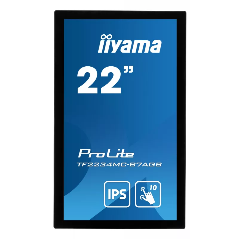 Monitorius iiyama ProLite TF2234MC-B7AGB 54,6 cm (21,5 colio) 1920 x 1080 pikselių Full HD LED liečiamuoju ekranu keliems vartotojams juodas