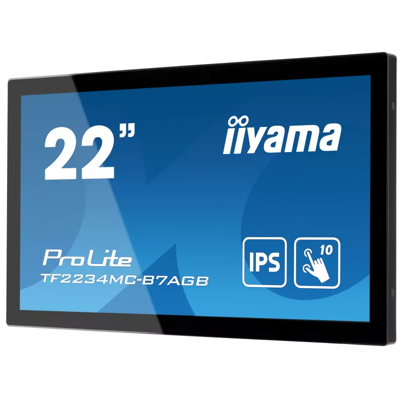 Monitorius iiyama ProLite TF2234MC-B7AGB 54,6 cm (21,5 colio) 1920 x 1080 pikselių Full HD LED liečiamuoju ekranu keliems vartotojams juodas