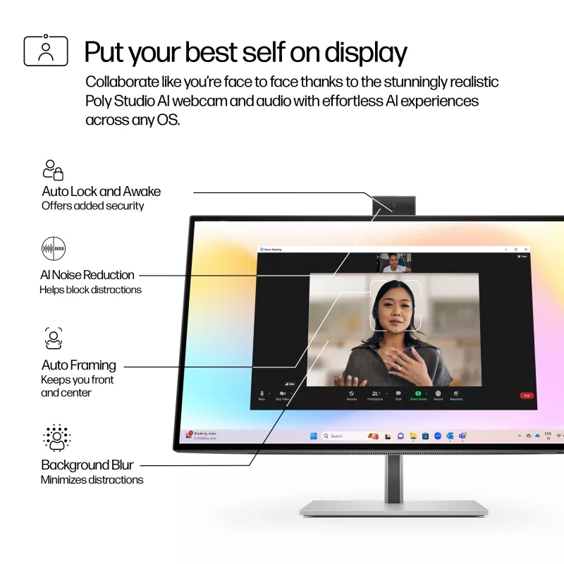 HP Series 7 Pro 27 colių 4K konferencinis monitorius - 727pm