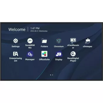 ViewSonic CDE7530 skaitmeninės reklamos ekranas 190,5 cm (75 colių) 4K Ultra HD (3840 x 2160), 450 cd/m², Wi-Fi, USB-C, integruotas SoC grotuvas, Android 11, juodas