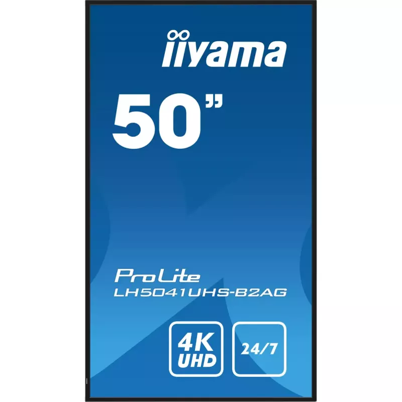 iiyama LH5041UHS-B2AG Skaitmeninės reklamos ekranas 50 colių (127 cm) LCD 4K Ultra HD 500 cd/m² Juodas 24/7