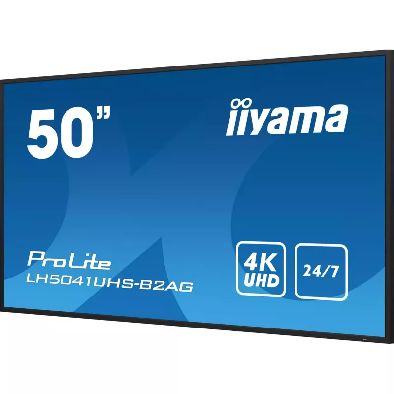 iiyama LH5041UHS-B2AG Skaitmeninės reklamos ekranas 50 colių (127 cm) LCD 4K Ultra HD 500 cd/m² Juodas 24/7