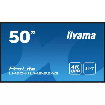 iiyama LH5041UHS-B2AG Skaitmeninės reklamos ekranas 50 colių (127 cm) LCD 4K Ultra HD 500 cd/m² Juodas 24/7