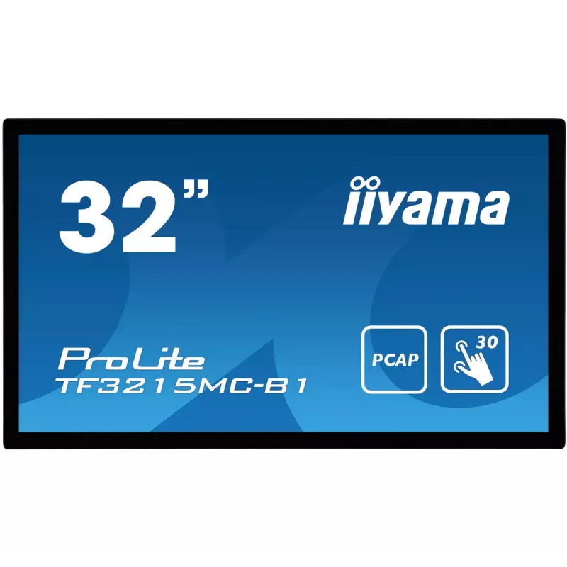 iiyama ProLite TF3215MC-B2 kompiuterio monitorius 80 cm (31,5 colio) 1920 x 1080 pikselių Full HD LED jutiklinis ekranas kioskui juodas