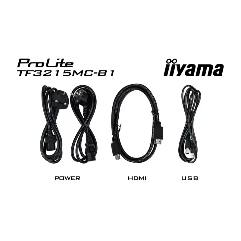 iiyama ProLite TF3215MC-B2 kompiuterio monitorius 80 cm (31,5 colio) 1920 x 1080 pikselių Full HD LED jutiklinis ekranas kioskui juodas