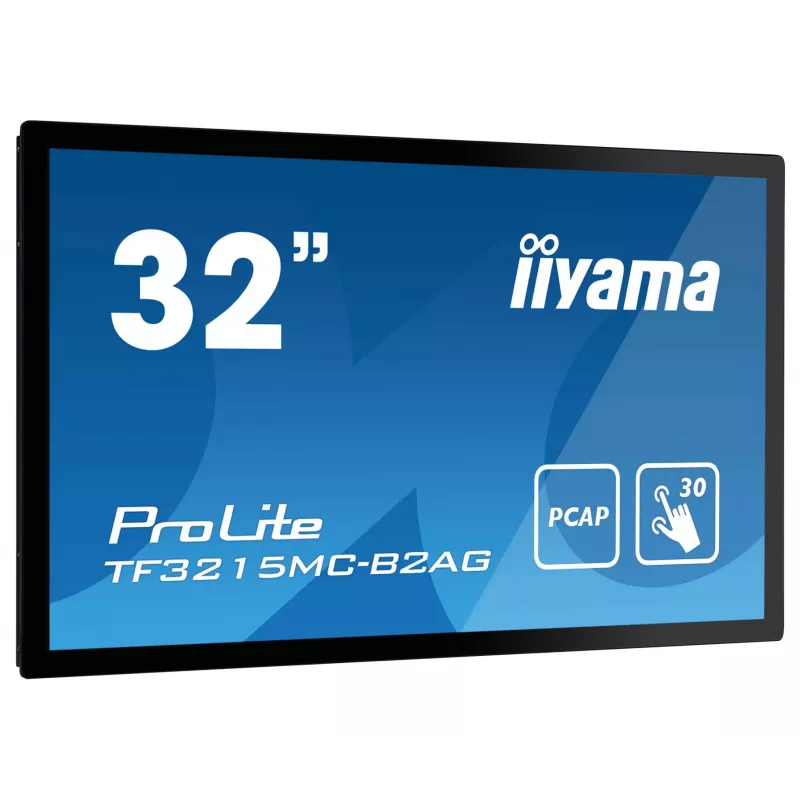 Monitorius iiyama ProLite TF3215MC-B2AG 80 cm (31,5 colio) 1920 x 1080 pikselių Full HD LED jutiklinis ekranas kioskams juodas