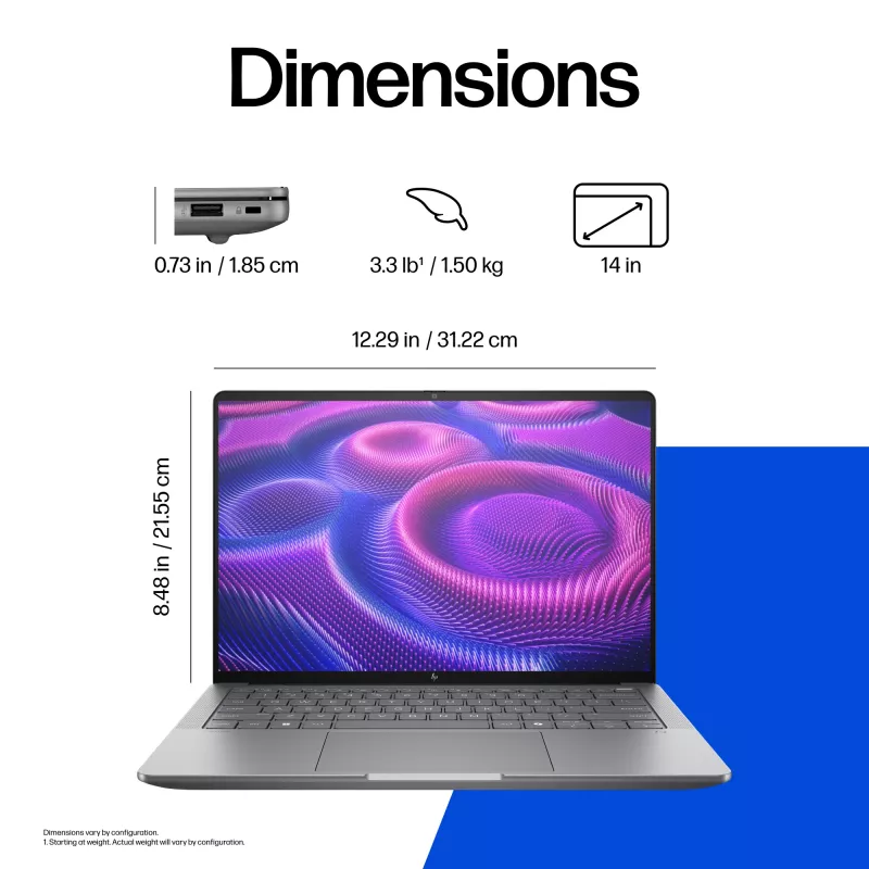 HP ZBook Ultra G1a Copilot+ PC AMD Ryzen AI Max PRO 390 35,6 cm (14 colių) WUXGA 32 GB LPDDR5x-SDRAM Wi-Fi 7 (802.11be) Windows 11 Pro AI darbo stotis, AI kompiuteris Sidabrinis