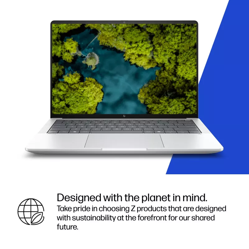 HP ZBook Ultra G1a Copilot+ PC AMD Ryzen AI Max PRO 390 35,6 cm (14 colių) WUXGA 32 GB LPDDR5x-SDRAM Wi-Fi 7 (802.11be) Windows 11 Pro AI darbo stotis, AI kompiuteris Sidabrinis
