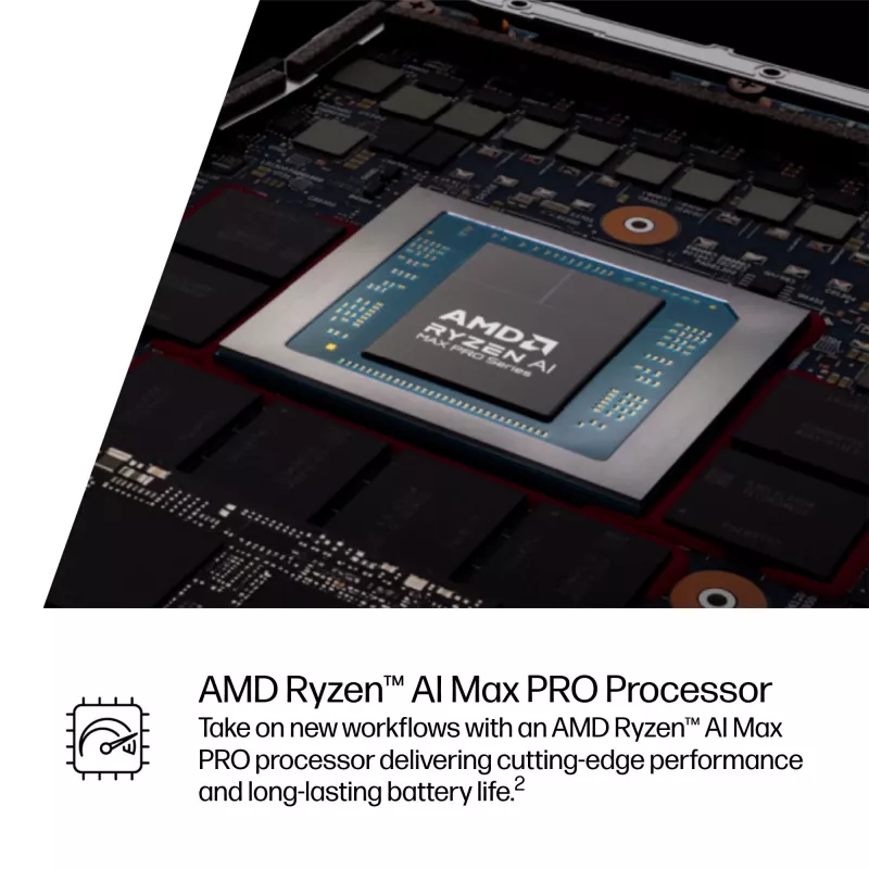 HP ZBook Ultra G1a Copilot+ PC AMD Ryzen AI Max PRO 390 35,6 cm (14 colių) WUXGA 32 GB LPDDR5x-SDRAM Wi-Fi 7 (802.11be) Windows 11 Pro AI darbo stotis, AI kompiuteris Sidabrinis
