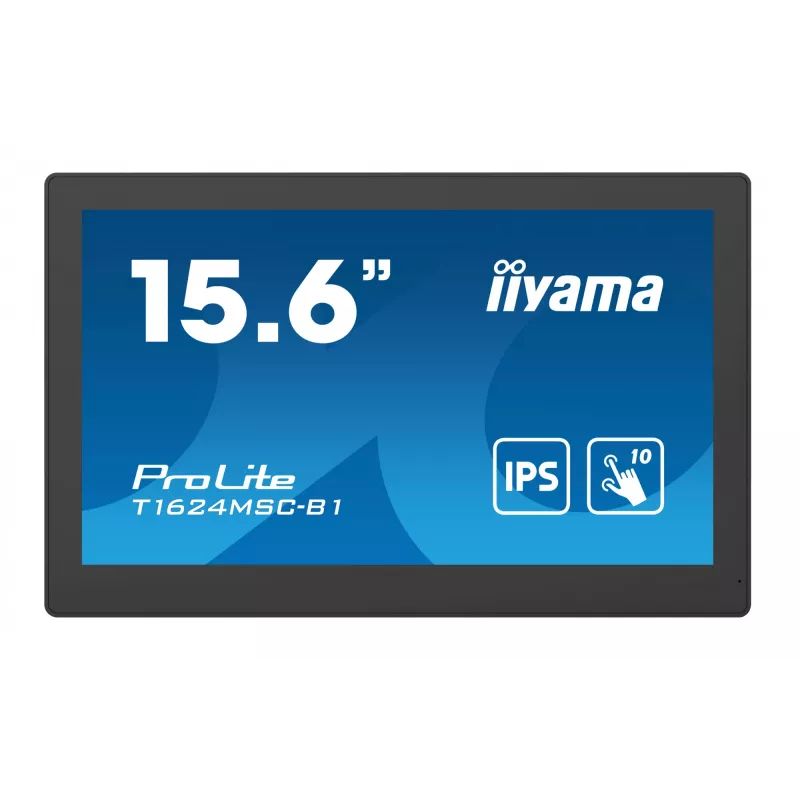 Monitorius iiyama T1624MSC-B1 39,6 cm (15,6 col.) 1920x1080 Full HD LED jutiklinis juodas