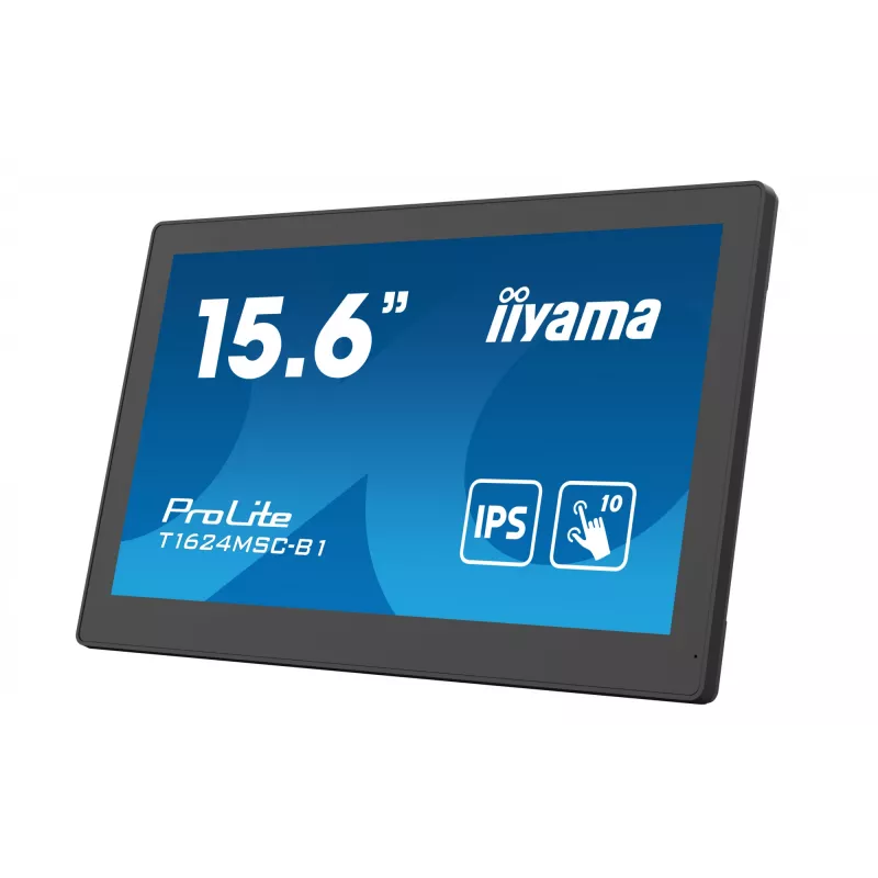 Monitorius iiyama T1624MSC-B1 39,6 cm (15,6 col.) 1920x1080 Full HD LED jutiklinis juodas