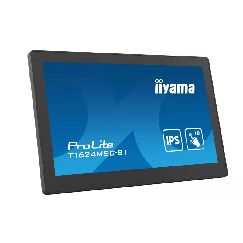 Monitorius iiyama T1624MSC-B1 39,6 cm (15,6 col.) 1920x1080 Full HD LED jutiklinis juodas