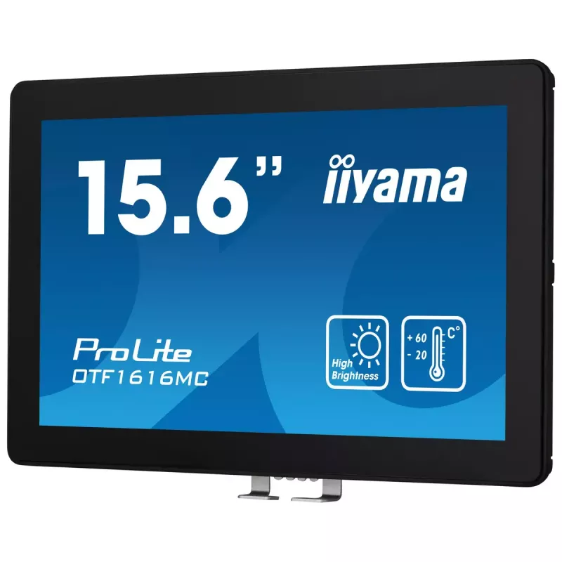 iiyama OTF1616MC-B1 kompiuterio monitorius 39,6 cm (15,6 colio) 1920 x 1080 pikselių Full HD LCD jutiklinis ekranas juodas