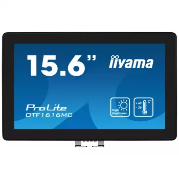 iiyama OTF1616MC-B1 kompiuterio monitorius 39,6 cm (15,6 colio) 1920 x 1080 pikselių Full HD LCD jutiklinis ekranas juodas