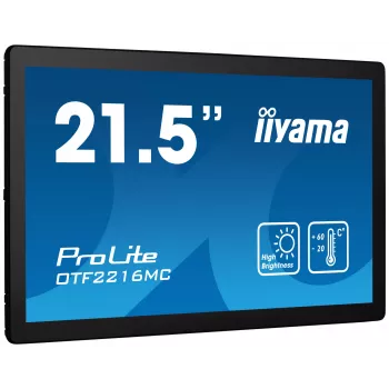 Monitorius iiyama OTF2216MC-B1 54,6 cm (21,5 colio) 1920 x 1080 pikselių Full HD LCD jutiklinis ekranas juodas