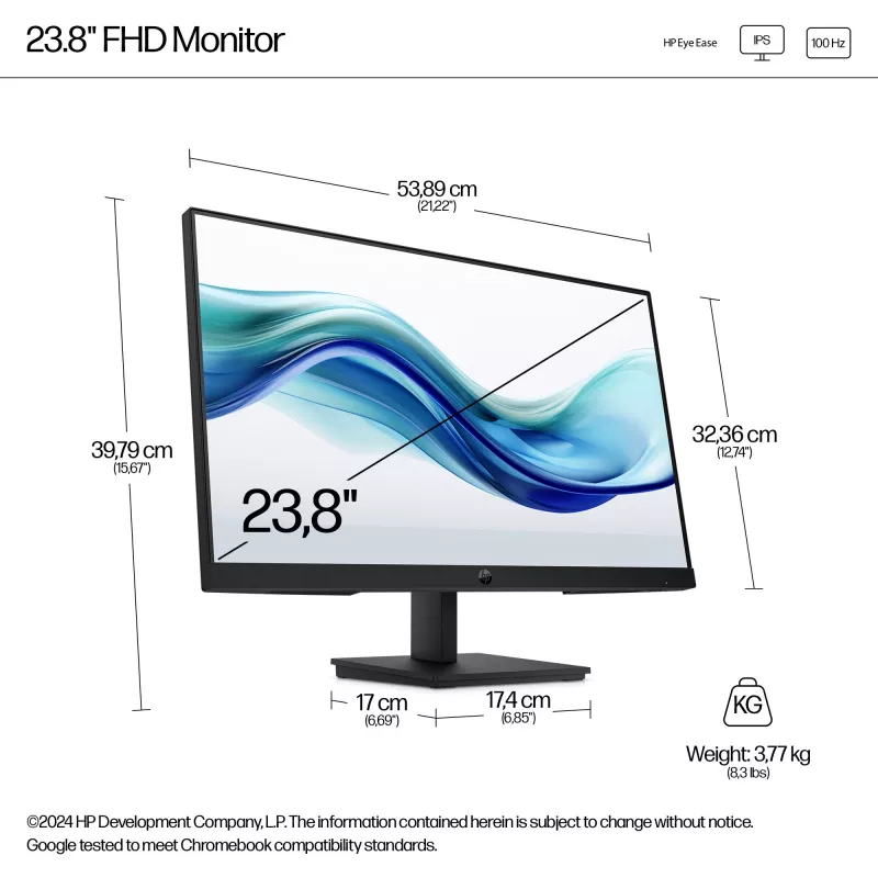 Monitorius HP Series 3 Pro 23.8 colio FHD LCD 1920x1080