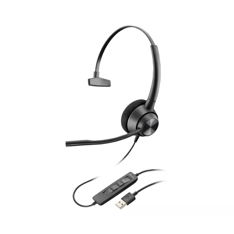 HP Poly EncorePro 310 Monaural USB-A ausinės su mikrofonu TAA