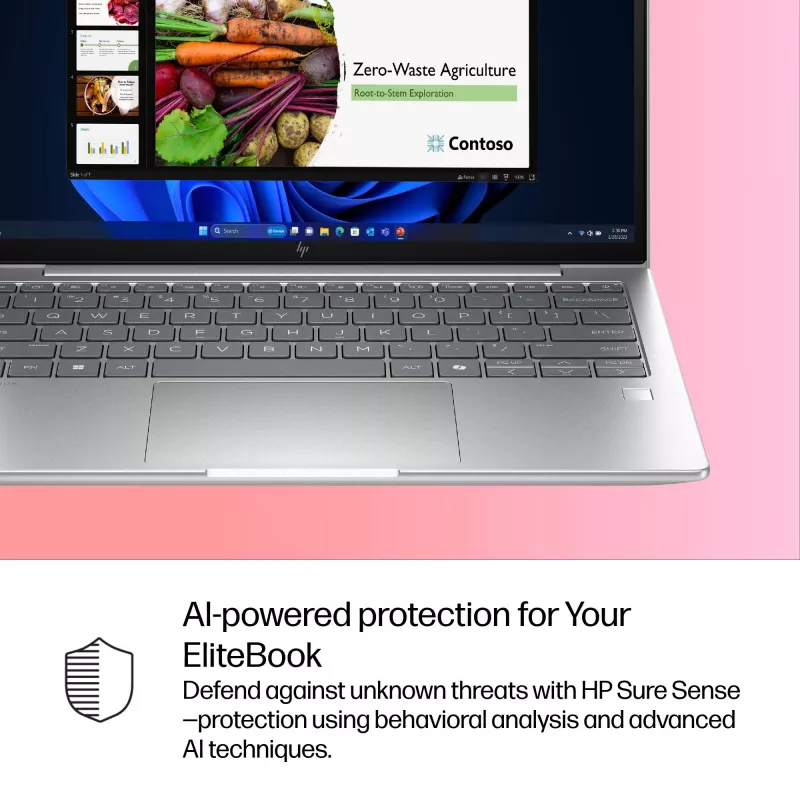 HP EliteBook 6 G1i AI PC nešiojamas kompiuteris Intel Core Ultra 5 225U 33,8 cm (13,3 colio) WUXGA 16 GB DDR5-SDRAM Wi-Fi 7 (802.11be) Windows 11 Pro sidabrinis