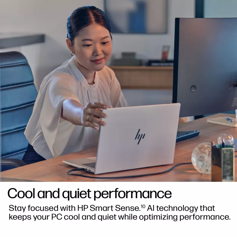 HP EliteBook 8 G1i AD3H3ET verslo nešiojamas kompiuteris, Intel Core Ultra 5 228V, 14 colių 2.5K, 32GB LPDDR5x, 512GB SSD, Windows 11 Pro, vokiška QWERTZ klaviatūra