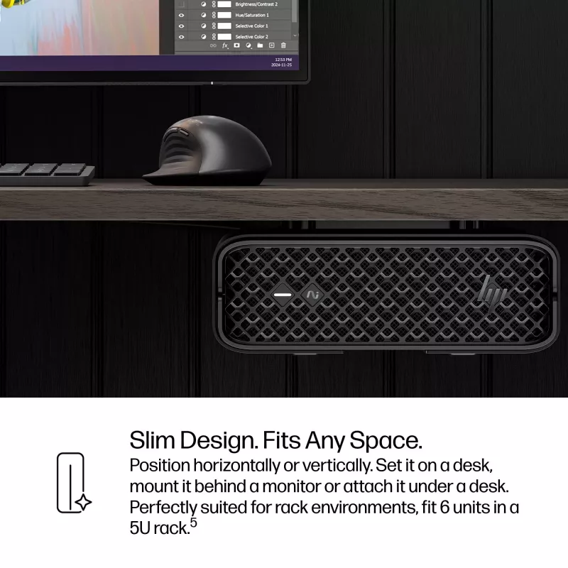 HP Z2 G1i Intel Core Ultra 5 245 16 GB DDR5-SDRAM NVIDIA RTX A400 Windows 11 Pro Mini PC darbo stotis, AI darbo stotis, AI PC