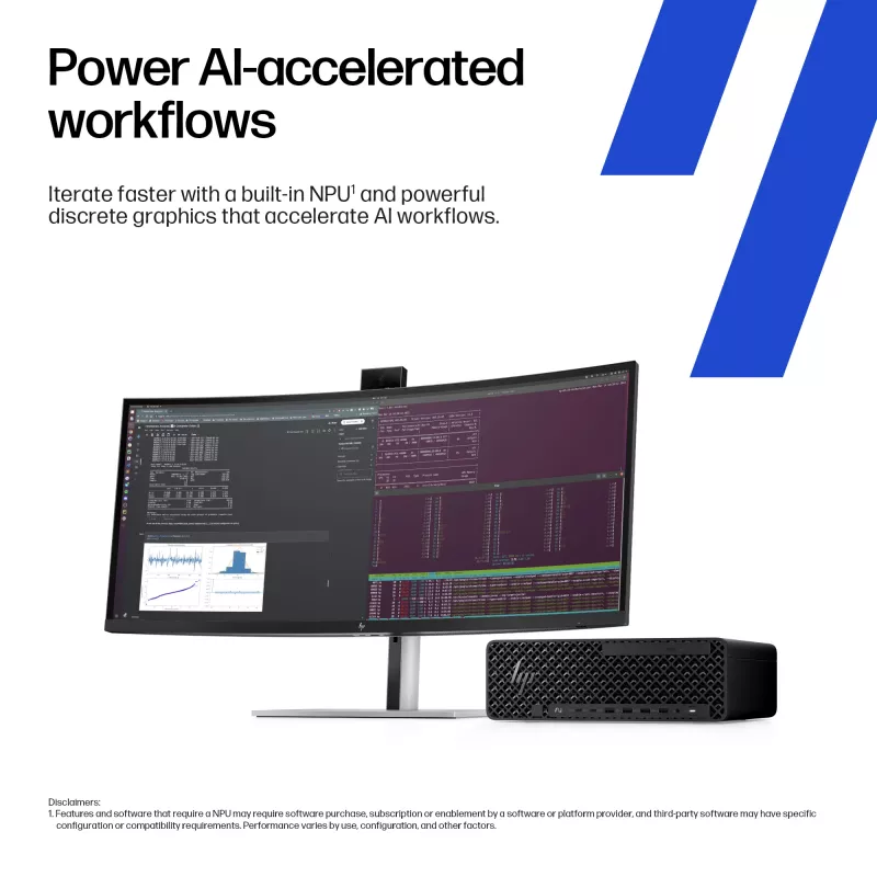 HP Z2 SFF G1i darbo stotis su Intel Core Ultra 7 265K, 32 GB DDR5, NVIDIA RTX A400, Windows 11 Pro
