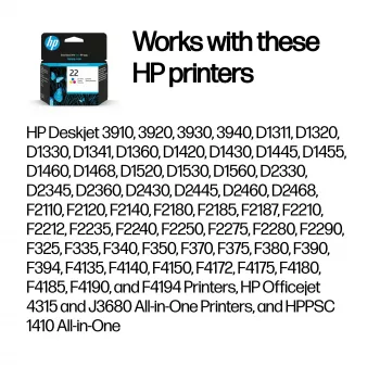 Rašalo kasetė HP C9352AE Color No.22 5 ml