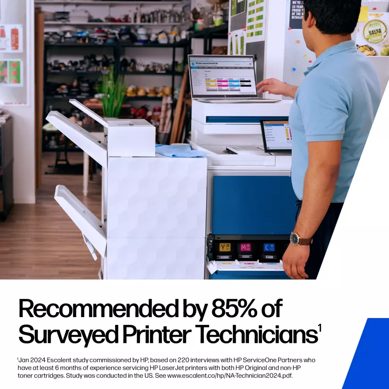 HP LaserJet 3WT90A tonero surinkimo blokas, žydra, purpurinė, geltona