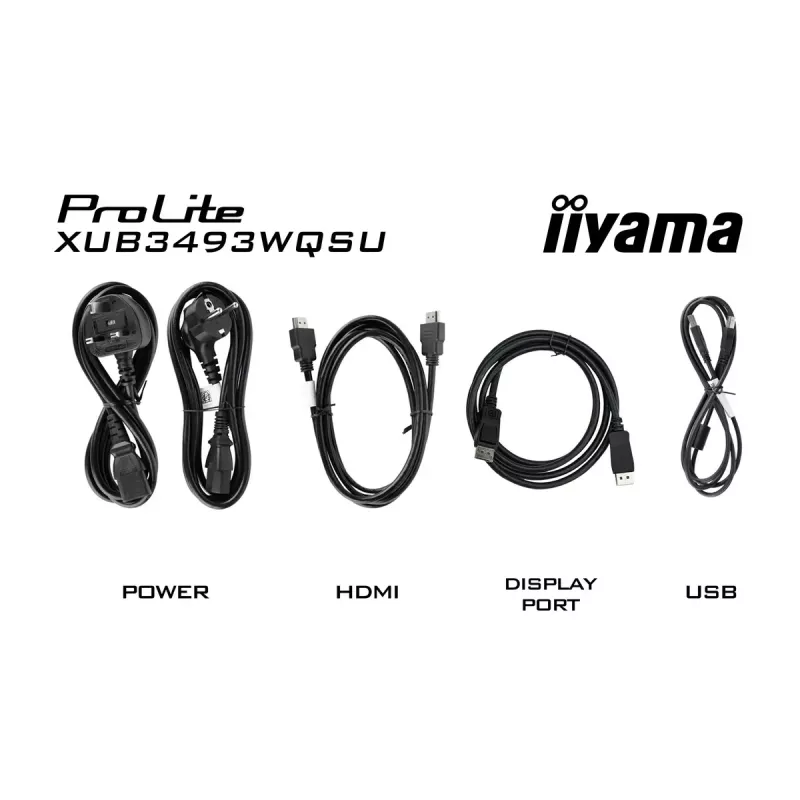 Monitorius IIYAMA ProLite XUB3493WQSU-B6 34 colių 3440×1440 UltraWide QHD IPS LED, 1 ms, USB 3.2 stotelė, garsiakalbiai, VESA, aukščio reguliavimas